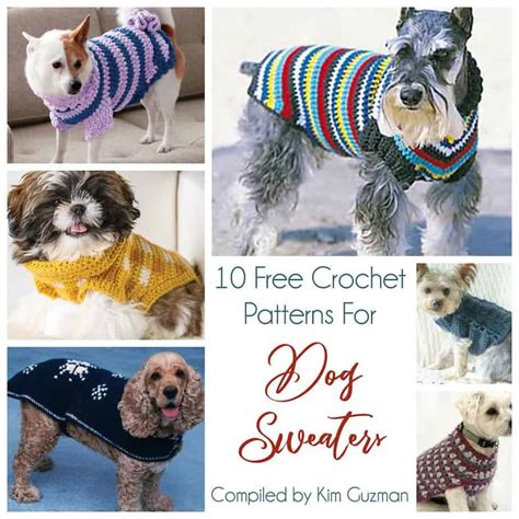 Roundup: 10 Free Crochet Dog Sweater Patterns .